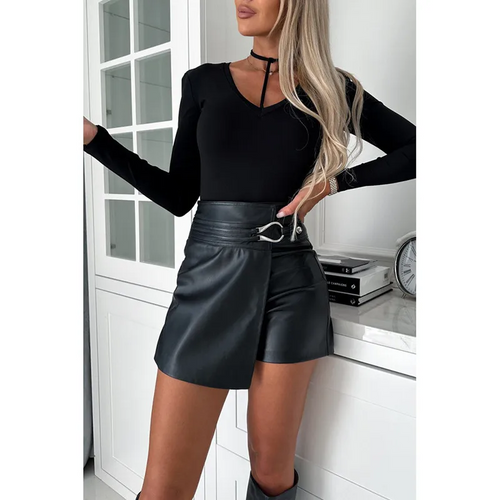 Dark Soul Casual Solid Color Streetwear Shorts - Women's Everyday Style