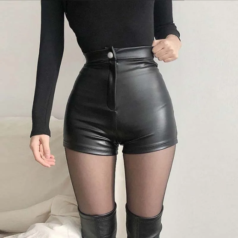 Dark Soul Casual Straight Leg Shorts for Women - Streetwear Zipper Design