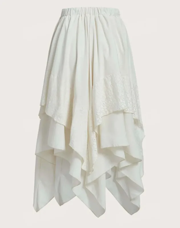 Dark Soul Diablo Gothic Punk Skirt - Lace Handkerchief Hem Spice Girl Style