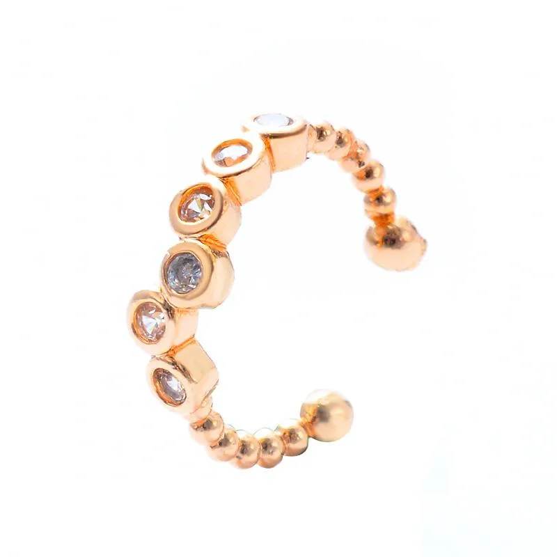 Dark Soul Fashion Geometric Copper Earrings with Artificial Gemstones - Plated