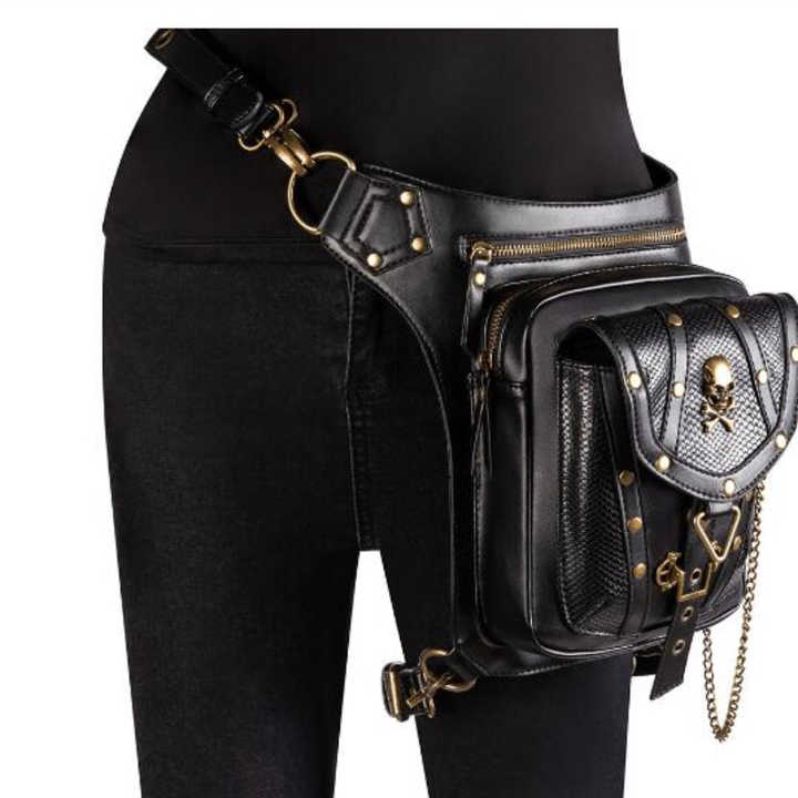 Dark Soul Halloween Steampunk Torba na ramię - Gotycki retro rockowy motocykl 
