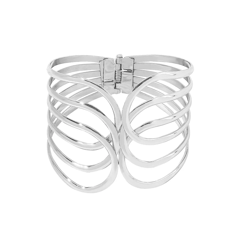 Dark Soul Hip-Hop Punk Solid Color Alloy Plating Bangle for Women