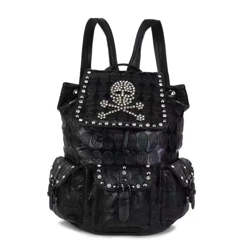 Luksusowy plecak Dark Soul Punk Skeleton dla kobiet – designerska torba szkolna w stylu steampunk 