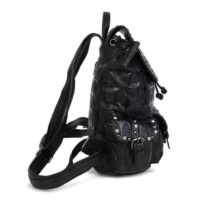 Luksusowy plecak Dark Soul Punk Skeleton dla kobiet – designerska torba szkolna w stylu steampunk 