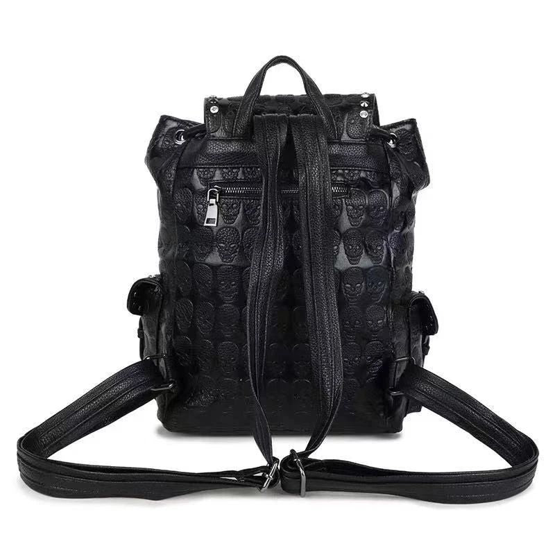 Luksusowy plecak Dark Soul Punk Skeleton dla kobiet – designerska torba szkolna w stylu steampunk 