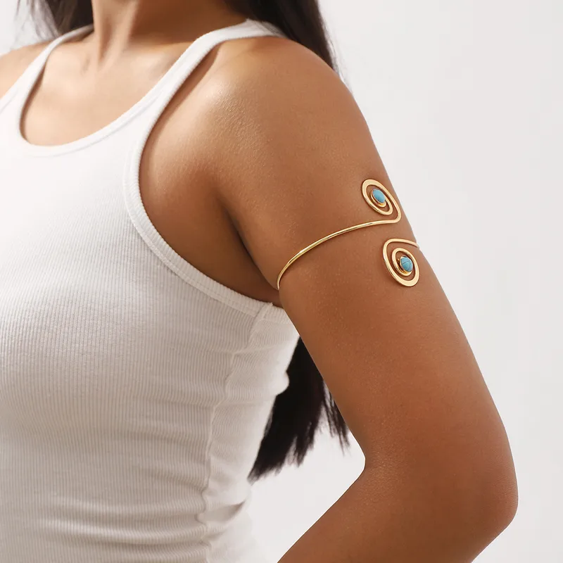 Dark Soul Punk Cool Style Geometric Iron Armband - Edgy Statement Jewelry