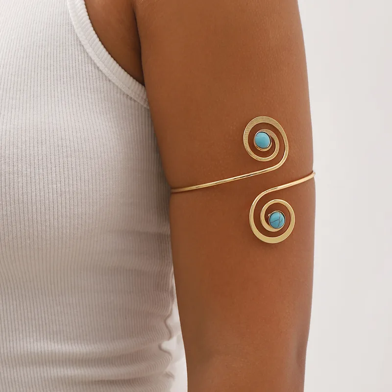 Dark Soul Punk Cool Style Geometric Iron Armband - Edgy Statement Jewelry