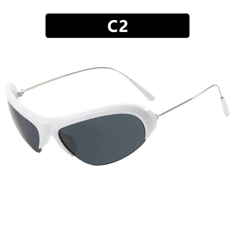 Okulary przeciwsłoneczne damskie Dark Soul Punk Geometric Full-Frame UV400 o specjalnym kształcie 
