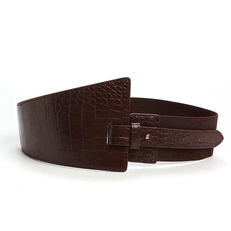 Dark Soul Retro Crocodile PU Leather Belt for Women - Buckle Style