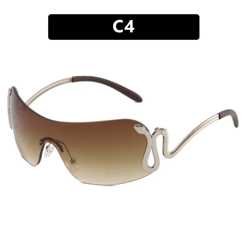 Okulary przeciwsłoneczne jednoczęściowe Dark Soul Spirit Snake – Y2K Millennium Fashion Eyewear 