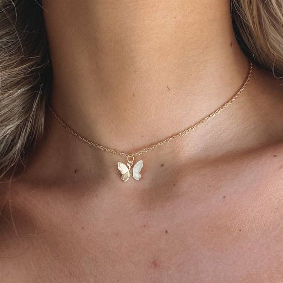 Naszyjnik choker z motylem w stylu vintage Dark Soul dla kobiet – biżuteria ze stopu metali 