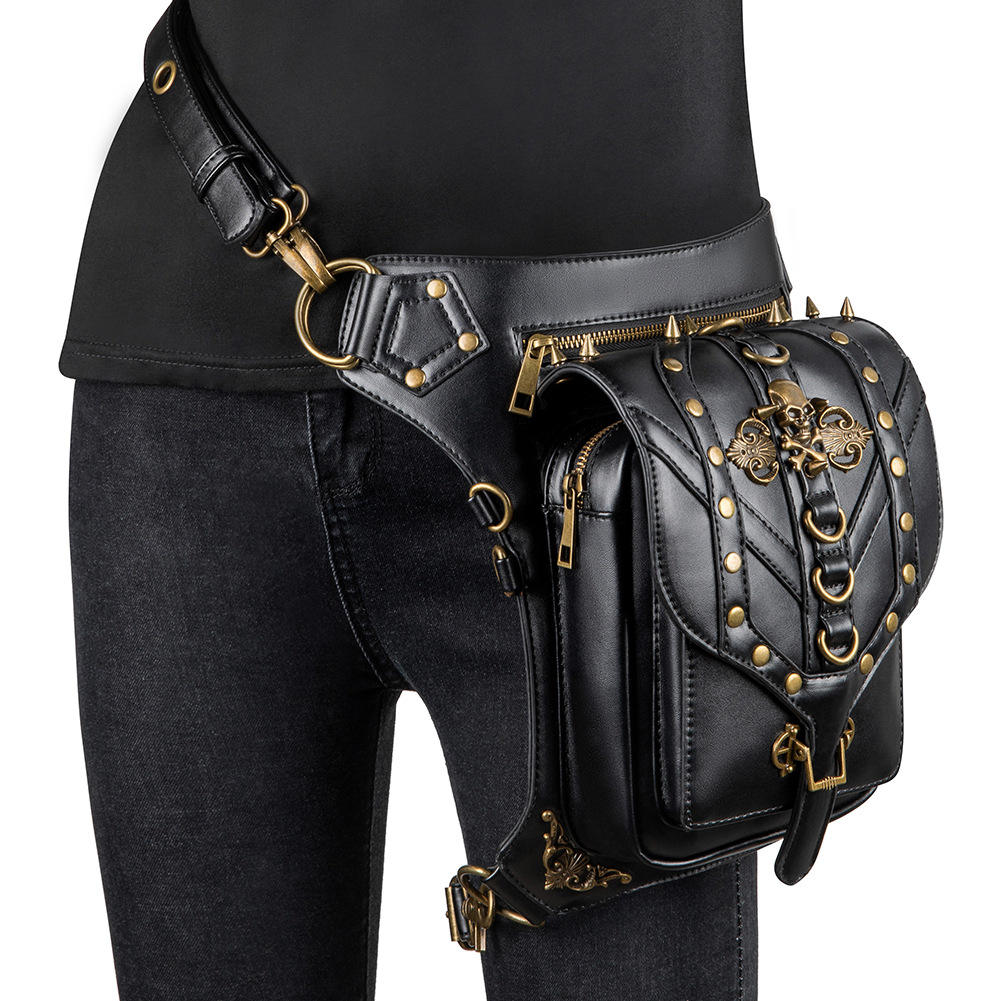Torba skórzana Dark Soul Vintage Gothic Steampunk - ECOPARTY Rock na ramię/nerkę 