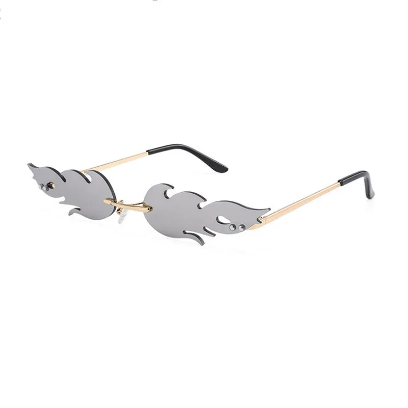 Okulary przeciwsłoneczne damskie Dark Soul Fashion Flame Design – ochrona UV400 i odzież imprezowa 