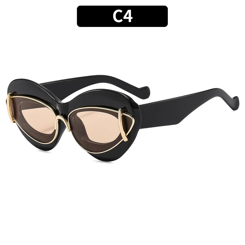 Okulary przeciwsłoneczne Dark Soul Retro Leopard o specjalnym kształcie – ochrona UV400