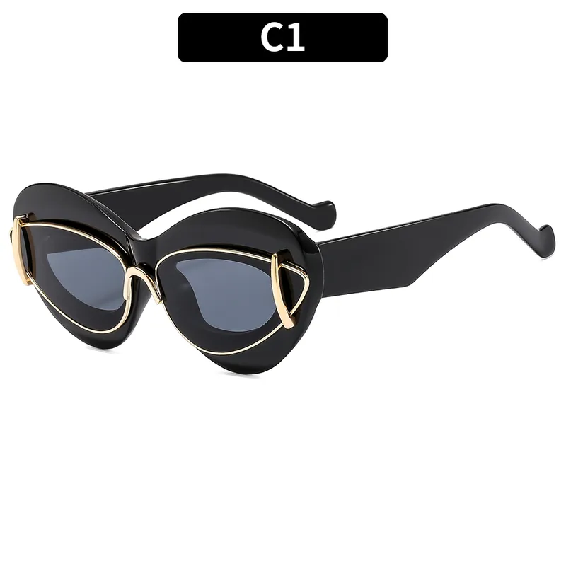 Okulary przeciwsłoneczne Dark Soul Retro Leopard o specjalnym kształcie – ochrona UV400