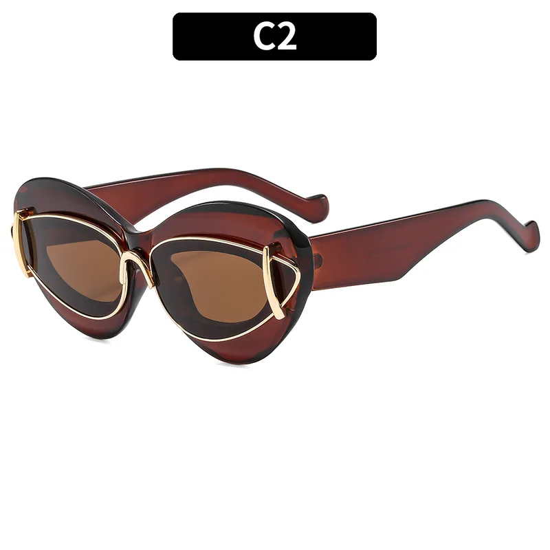 Okulary przeciwsłoneczne Dark Soul Retro Leopard o specjalnym kształcie – ochrona UV400