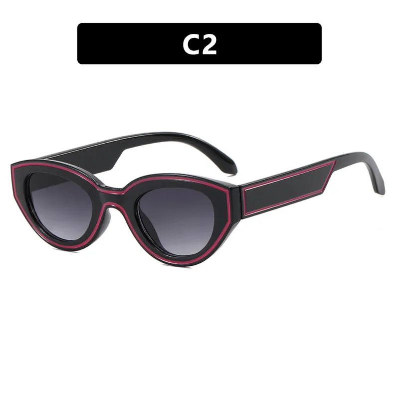 Okulary przeciwsłoneczne Dark Soul Unisex Spot Paint Cat Eye w stylu retro, modne w stylu ulicznym 