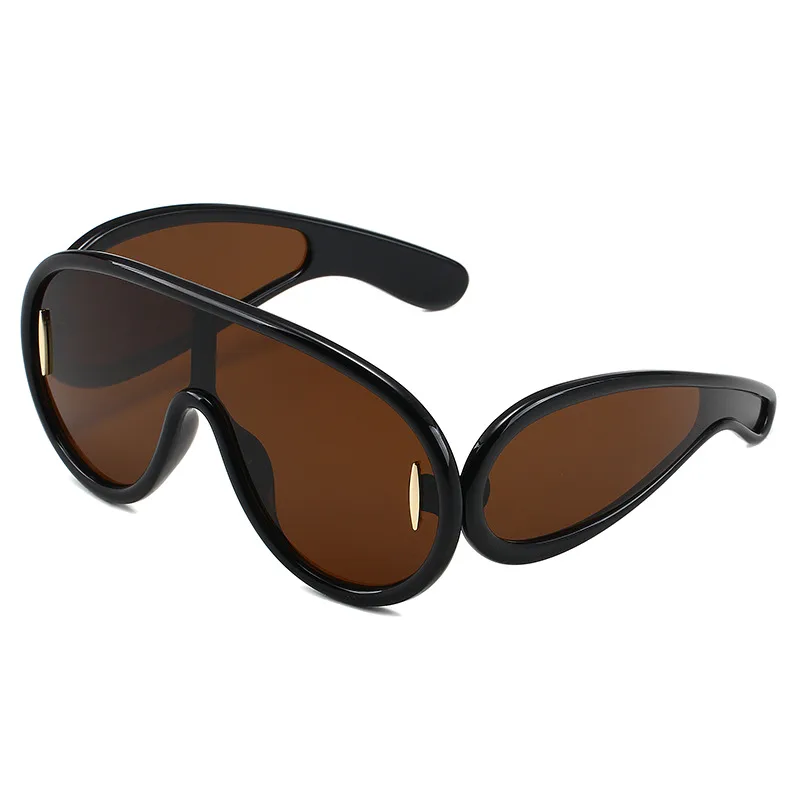Okulary przeciwsłoneczne damskie Dark Soul Flame Shape Full Frame z ochroną UV400 i soczewkami PC 