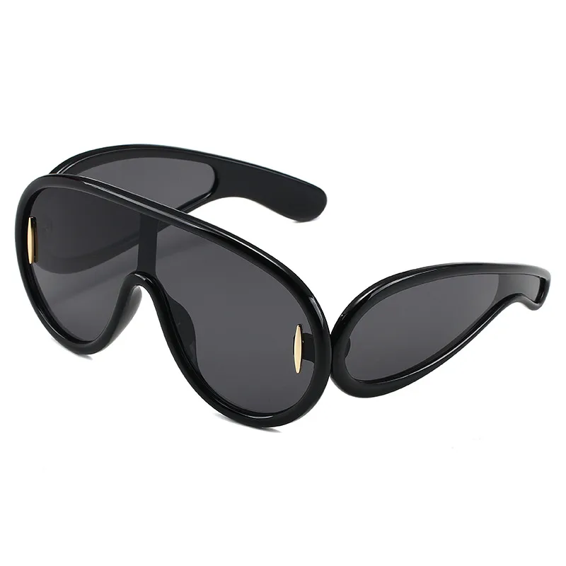 Okulary przeciwsłoneczne damskie Dark Soul Flame Shape Full Frame z ochroną UV400 i soczewkami PC 