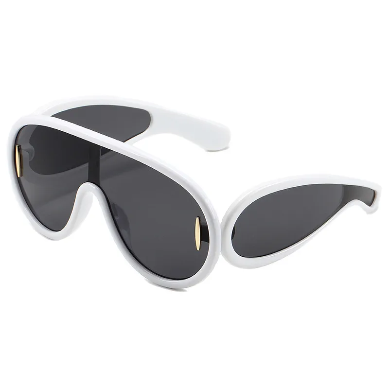 Okulary przeciwsłoneczne damskie Dark Soul Flame Shape Full Frame z ochroną UV400 i soczewkami PC 
