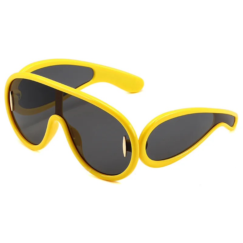 Okulary przeciwsłoneczne damskie Dark Soul Flame Shape Full Frame z ochroną UV400 i soczewkami PC 
