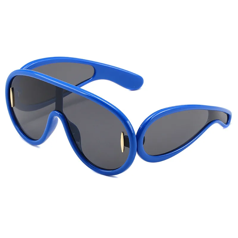 Okulary przeciwsłoneczne damskie Dark Soul Flame Shape Full Frame z ochroną UV400 i soczewkami PC 