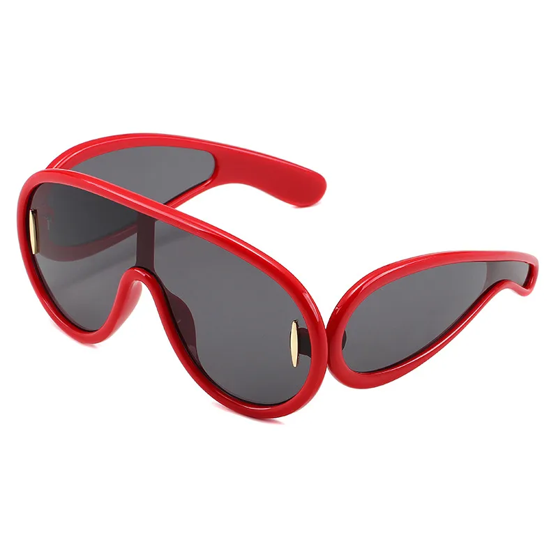 Okulary przeciwsłoneczne damskie Dark Soul Flame Shape Full Frame z ochroną UV400 i soczewkami PC 