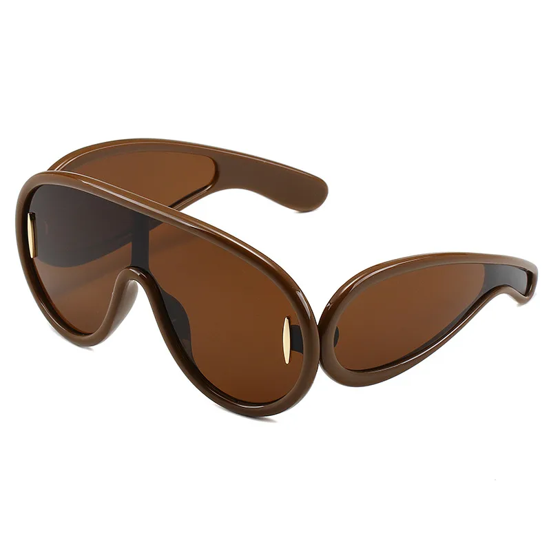 Okulary przeciwsłoneczne damskie Dark Soul Flame Shape Full Frame z ochroną UV400 i soczewkami PC 